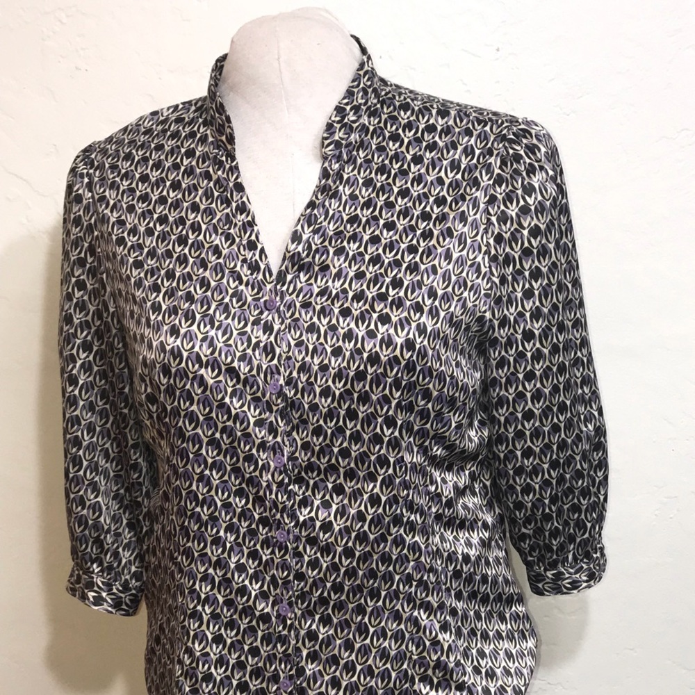 WORTHINGTON Size:16 Satin Blouse front Button
